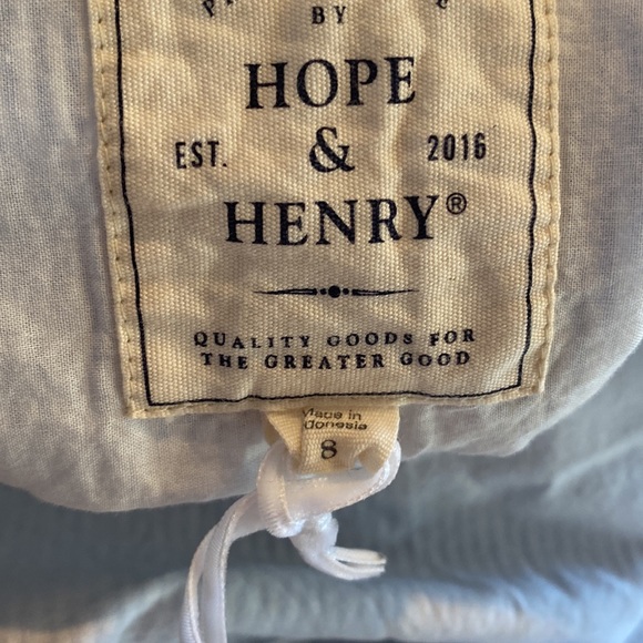 HOPE & HENRY WOMEN A-Line Dress with Waist Sash NWT Size 8 100% organic cotton - Picture 10 of 15